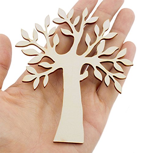 Summer-Ray 15pcs Wooden Silhouette Tree Wooden Craft Piece 4" Summer-Ray.com