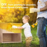 VINGLI Unfinished Natural Solid Wood Floating Nightstand for Bedroom, Small Nightstand with Drawer/Shelf, Farmhouse Night Stand Wall-Mounted VINGLI