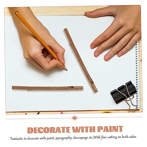 PACKOVE 100pcs Popsicle Sticks Log Sticks Wood Crafts Photo Props Natural Twigs Sticks Driftwood DIY Crafts Crafting Sticks Wood Twigs Embellishments PACKOVE