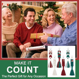 INFUNLY 6 Sets Christmas Macrame Keychain Kit for Adults DIY Macrame Wristlet Kits Macrame Keychain with Tassels DIY Christmas Gift for Family with INFUNLY