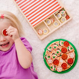 Melissa & Doug Wooden Pizza Play Food Set With 36 Toppings - Pretend Food And Pizza Cutter/ Toy For Kids Ages 3+ Melissa & Doug