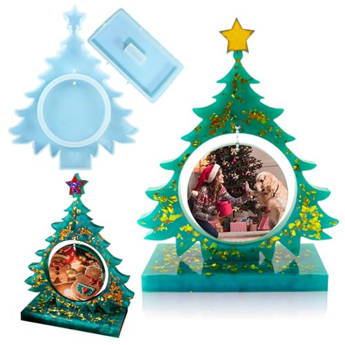 Wehous Resin Molds for Photo Frame, Large Christmas Tree Resin Mold, Picture Frame Silicone Epoxy Casting Mold, Unique Resin Art Mold Christmas - WoodArtSupply