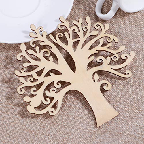 Vosarea Wooden Tree Embellishments en en en ing ations s ation en Wooden Tree Wood Cutout Unfinished VOSAREA