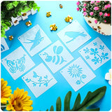 60 Pieces Flower Animal Stencils for Painting Reusable Deer Bear Stencil Butterfly Bird Bee Mountain DIY Craft Template Paint Stencils for Painting Marspark