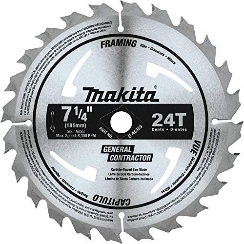 Makita D-45989-10 7-1/4" 24T Carbide-Tipped Circular Saw Blade, Framing/General Purpose, 10/pk Makita