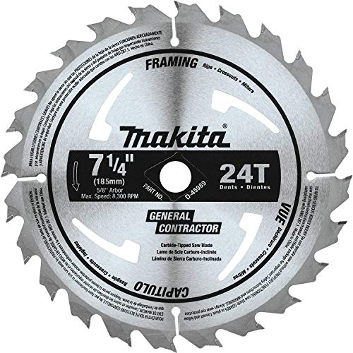 Makita D-45989-10 7-1/4" 24T Carbide-Tipped Circular Saw Blade, Framing/General Purpose, 10/pk