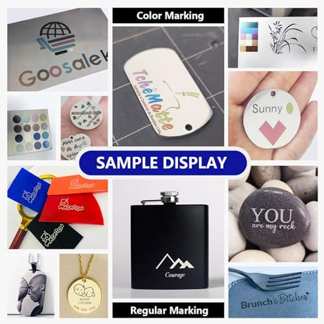 ComMarker B4 60W JPT Mopa Fiber Laser Engraving Machine,Support Lightburn Laser Engraver with 2Lens and L Protective shield,2in1 Desktop Handheld ComMarker