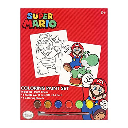 Nintendo Mario Paint Posters Set - 4 Pc Bundle with Super Mario Painting Activity Book, 600+ Stickers, and More | Super Mario Coloring and Activities - WoodArtSupply