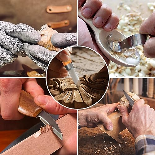 Tekchic Wood Carving Tools Whittling Kit- Woodworking Kit Large Whittling Kit, Deluxe Spoon Carving Knife Kits for Beginners, 13 Knives Set with - WoodArtSupply