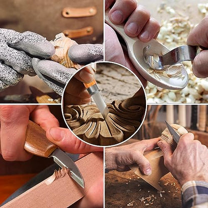 Tekchic Wood Carving Tools Whittling Kit- Woodworking Kit Large Whittling Kit, Deluxe Spoon Carving Knife Kits for Beginners, 13 Knives Set with - WoodArtSupply