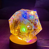 Large Dice Resin Molds, 2 Styles Silicone Dice Mold for Epoxy Resin Casting, Triangle Hexagonal D20 D12 Dice Game Mold with Number, Silicone Resin Wehous