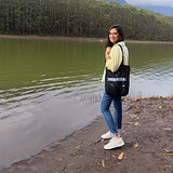 Ecoright Aesthetic Canvas Tote Bag for Women with Zipper, Beach, Grocery, Travel, School, Work, Gym, Gifts for Girls Tote Bag Eco Right