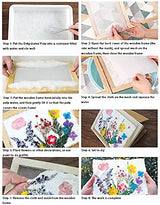 Cayway 9 Pack Dried Flower Paper Craft Set Include 3 Pack Mixed Wooden Paper Making Mold Frame, Dried Flowers, Spoon Stirrer N\A
