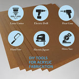 2 Pieces 8" x 12" Clear Acrylic Sheet Cast Plexiglass 1/8”Thick (3mm) Plexiglass Sheet Clear Plastic Sheet, for Sign,Craft, Photo Frame, DIY Display Lesnlok