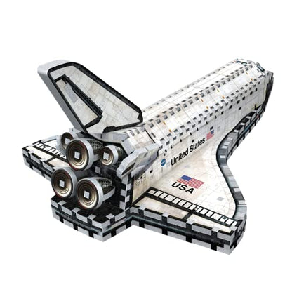 WREBBIT 3D Space Shuttle Orbiter 3D jigsaw puzzle (435-piece) - WoodArtSupply