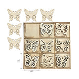 Pack of 45 Unfinished Wooden Butterfly Shaped Cutouts for DIY Crafts 3.5 Inch 5-Count Each Cregugua