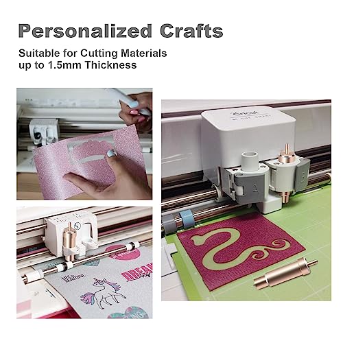  Premium Deep Cut Housing and Blades, karmiero Fine Point Cut  Housing + 5Pcs Deep Point Blades, Cutting Thick Materials for Cricut Maker  and Explore Air Machines, Suitable for Personalized Crafts. 