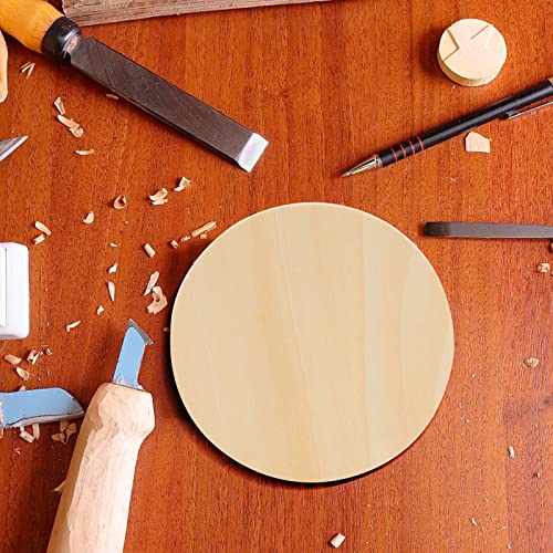 SOUJAP 30 Pack 4 Inch Wood Plywood Circles, 1/4 Inch Thick Round Wood Cutouts, Unfinished Wood Discs for Crafts, Painting, DIY SOUJAP