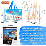 69 Pack Kids Paint Set, Shuttle Art Art Set for Kids with 30 Colors Acrylic Paint, Wood Easel, Canvas, Painting Pad, Brushes, Palette and Smock, Shuttle Art