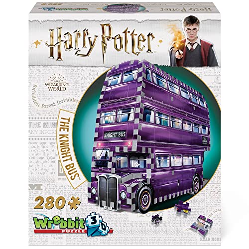 Wrebbit3D - Harry Potter – The Knight Bus 3D Puzzle for Teens and Adults | 280 Real Jigsaw Puzzle Pieces | Not Just an Ordinary Model Kit for Adults - WoodArtSupply