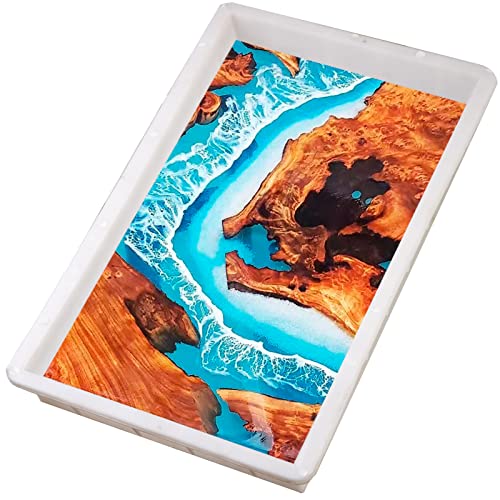 Kalinta No Seal Reusable Epoxy Mold, 19x11x3 Inches Large Resin Mold for River Table, Cutting Board, River Coffee Table, Resin Art, DIY Art Home - WoodArtSupply