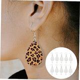 VILLCASE 2 Sets Sublimation Wood Earrings Blanks Unfinished Wooden Earrings Earring Making Kit Rubber Earring Backs Wood Blank Earrings Decorative VILLCASE