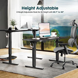 SMUG Standing Desk, Adjustable Height Electric Sit Stand Up Down Computer Table, 48x24 Inch Ergonomic Rising Desks for Work Office Home, Modern SMUG