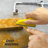 Micro Sander Kit, 80 Sheets Detail Handle Sanding Tools with Sandpaper 60 to 600 Grit for DIY Crafts Wood Tight Narrow Spaces Polishing (80pcs) Rockhouse