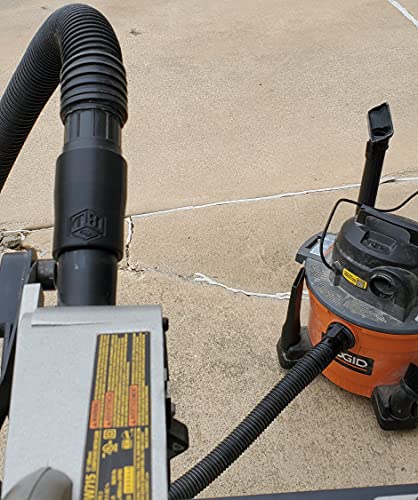 B3D Miter Saw Vacuum Adapter Dust Collection Chop Saw Construction Shop Vac Attachment, Black B3D