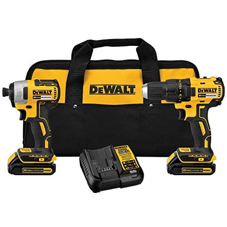 DEWALT 20V MAX Cordless Drill, Impact Driver, Power Tool Combo Kit, 2-Tool Cordless Power Tool Set with 2 Batteries and Charger Included (DCK277D2) DEWALT