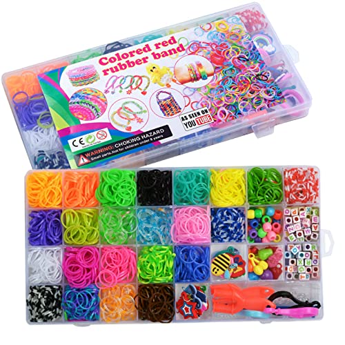 28 Colors Rubber Band Bracelet Making Kit, Loom Bracelet Making