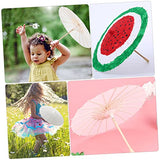 Abaodam 2pcs Wedding Paper Umbrella DIY Drawing Umbrella Paper Parasol Unfinished Umbrella White Paper Umbrellas Miniture Decoration DIY Supply Abaodam