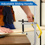 JMIATRY F Clamps 12 Inches Welding Clamps Steel Bar Clamp Heavy Duty Max Open 12-inch, Throat Depth 3 inch, 1320lbs Clamping Force, Pack of 2 JMIATRY