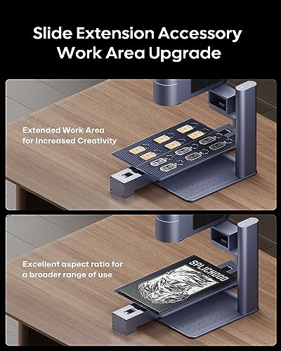 LaserPecker 4 Laser Engraver with Rotary and Slide Extension, Fiber and Diode Laser Engraving Machine for Metal Wood Plastic Acrylic Leather Jewelry