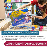 Crystal Clear Epoxy Resin - 64oz Epoxy Resin Kit, Not Yellowing High Gloss Bubbles Free Easy Mix 1:1 Ratio for Coating and Casting, Jewelry, Craft EPRESINART