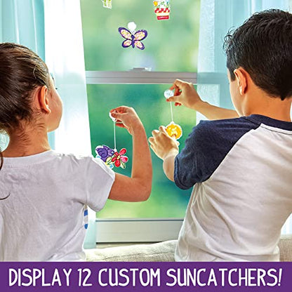 Made By Me Create Your Own Window Art, Paint Your Own DIY Suncatchers, Fun Staycation Activity or Birthday Party Idea, Arts and Craft Kits for Kids