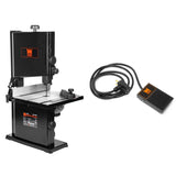 WEN 9-Inch Band Saw, 2.8-Amp Benchtop (BA3959) & WA0392 120V 15-Amp Momentary Power Foot Pedal Switch for Woodworking WEN