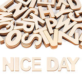 CMIOUEO 2" Wooden Letters - 170 Pcs Wood Alphabet Letters for Crafts Wood Letters Sign Decoration Unfinished Wood Letters for Painting/Wall ilauke