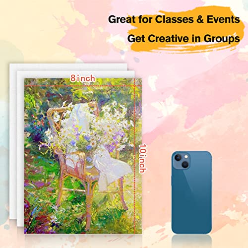 36 Pack 8x10 Inch Canvases for Painting, Blank Canvas Boards for Painting-Gesso Primed Acid-Free 100% Cotton Canvas Panels for Acrylics Oil Simetufy