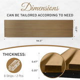 DOGBERRY 2 Pack Acoustic Wood Wall Panels, Decorative Soundproof Panels for Walls and Ceiling,n, 3D Slat Wood Wall Panels (94.49” x 25.4” Total DOGBERRY