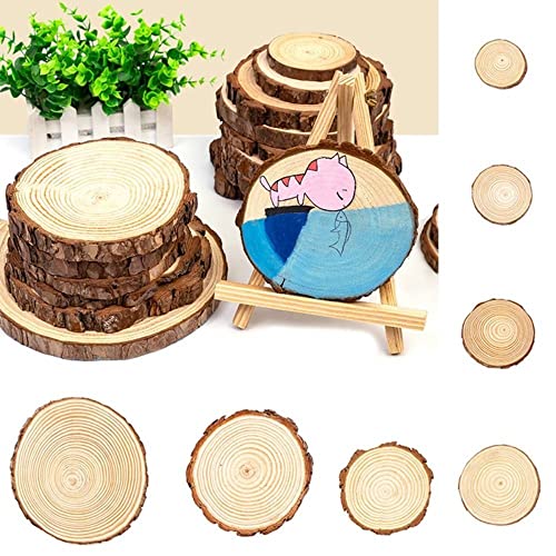 100 Pcs 3 Inch Round Wood Slices With Holes Unfinished Xmas Pre Drilled Wood  Round Wooden Discs Wit