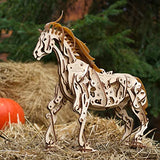 UGEARS 70054 Wooden Horse Puzzle, Model Building Set, Brain Game, DIY Puzzle, Educational Toy, Environmentally Friendly UGEARS