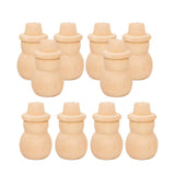 Happyyami 20 Pcs Wooden Dolls to Paint DIY Peg Doll Christmas Art for Kids Desktop Miniature Pine Tree Snowman Figurines Unfinished Peg Wooden Happyyami