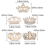 Samanter Crown Shape Wood Slices,Unfinished Wood DIY Craft 100pcs Samanter Lamantery