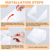 FFowcye Nail Polish Organizer, 6 Layers Acrylic Nail Polish Holder Rack Sunglasses Storage Essential Oils Display Shelf Stand Holds Up to 72 Bottles FFowcye