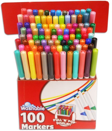 Crayola Super Tips Coloring Art Case SuperTips Washable Markers, 65 Piece  Set, Packaging May Vary