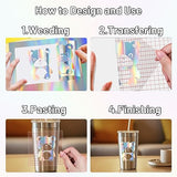 JAVIGA Holographic Silver Permanent Vinyl, 12" x 6FT Adhesive Vinyl Roll for All Cutting Machine, Cricut, Silhouette, Cameo Cutters, Home Outdoor JAVIGA