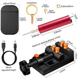 Electric Resin Drill Set,Pin Vise for Resin Molds Jewelry Casting, YASPIT Anti-Skid Drill Press Vise, 210 PCS Keychain making Supplies, Precision YASPIT