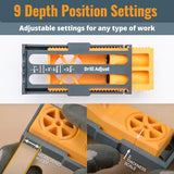 POWERTEC 71643 Twin Pocket Hole Jig for Woodworking w/Dust Collector Adapter POWERTEC