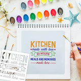 Farmhouse Kitchen Stencils Reusable Stencil for Painting on Wood, Large Wood Burning Stencils Craft Templates for Coffee Bakery Sign Dining Room eageus